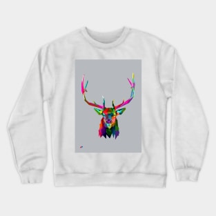 Elk Pop Art Wpap Crewneck Sweatshirt